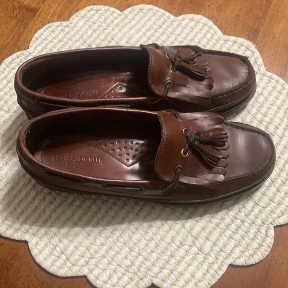 Oxblood Leather Upper Loafer with Tassel Rubber Sole Slip On 9M - Picture 6 of 10